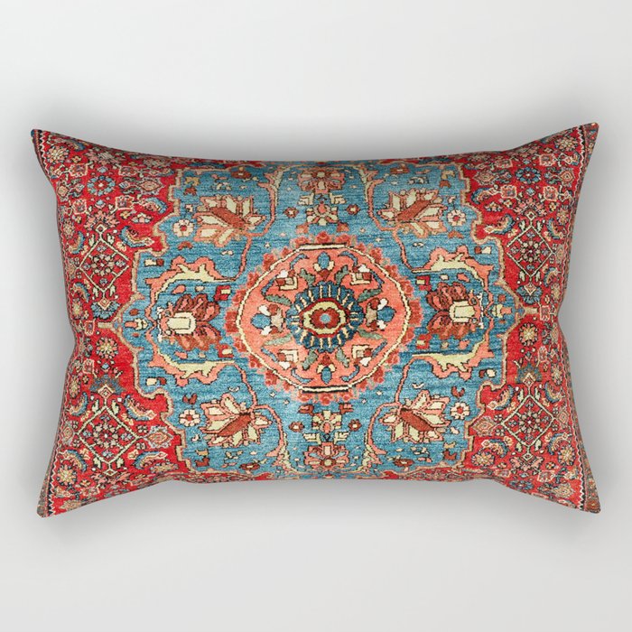 Bidjar Antique Kurdish Northwest Persian Rug Print Rectangular Pillow