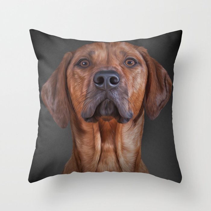 Drawing Rhodesian Ridgeback Throw Pillow