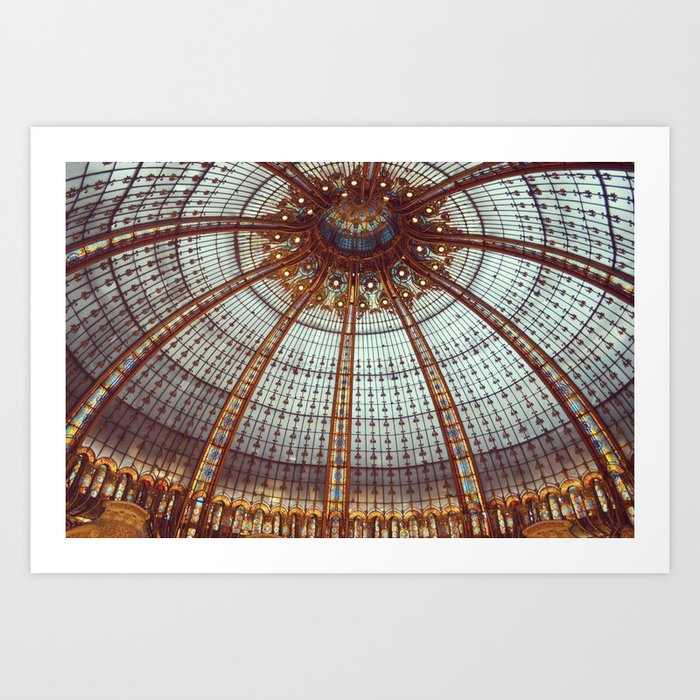 Lafayette Galleries ceiling | Stained glass dome Art Print