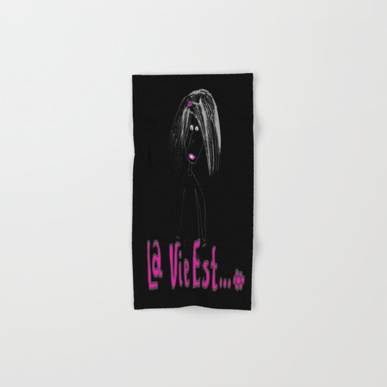 La Vie Est | Belle | Road | Travel |Kids Painting |by Elisavet Hand & Bath Towel