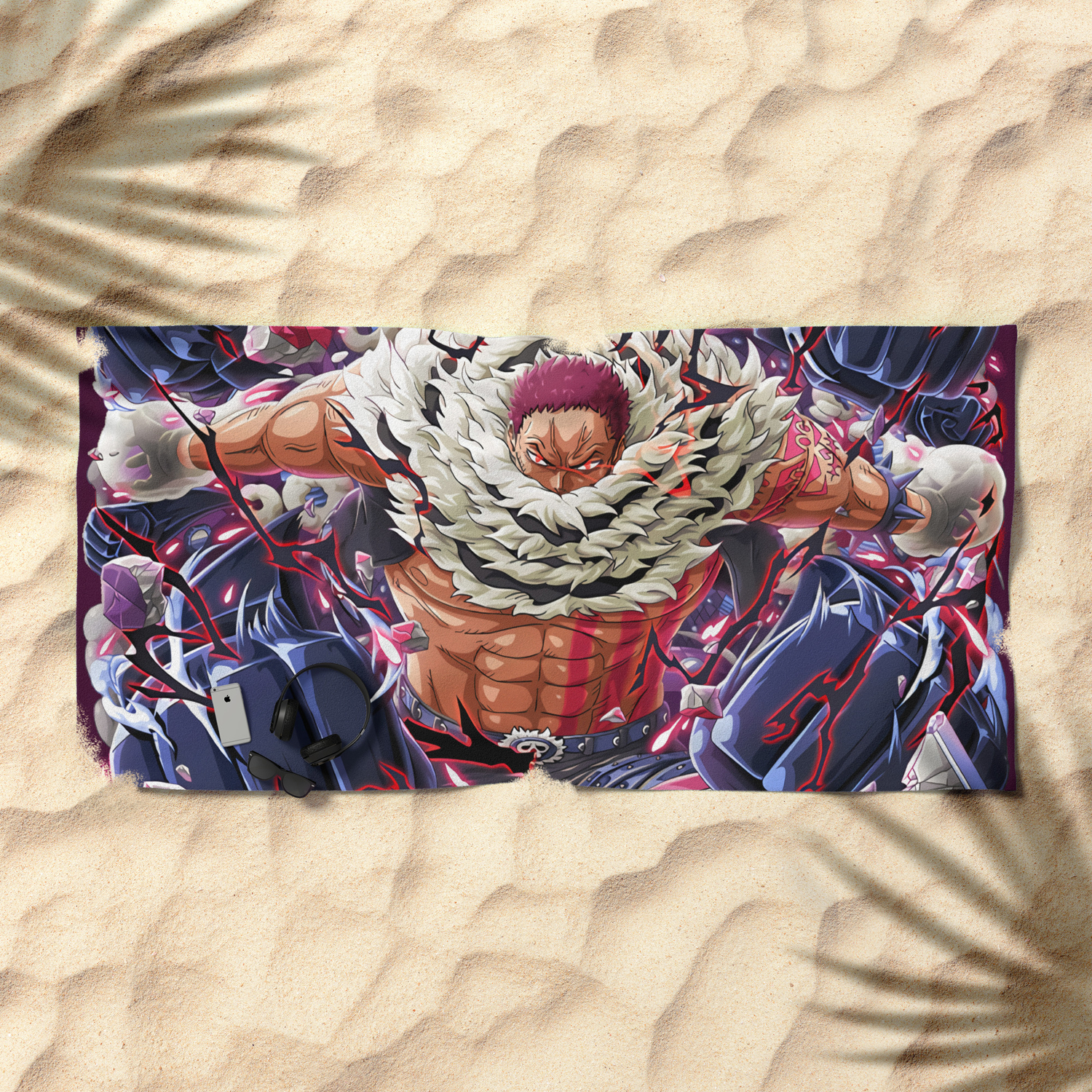 Katakuri One Piece Beach Towel By One Piece Treasures Society6 Katakuri One Piece Beach Towel By One Piece Treasures Society6