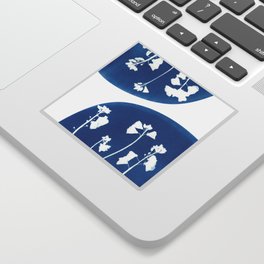 Cyanotype - Pressed flowers Sticker