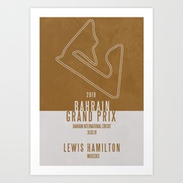 2019 Bahrain Grand Prix Art Print