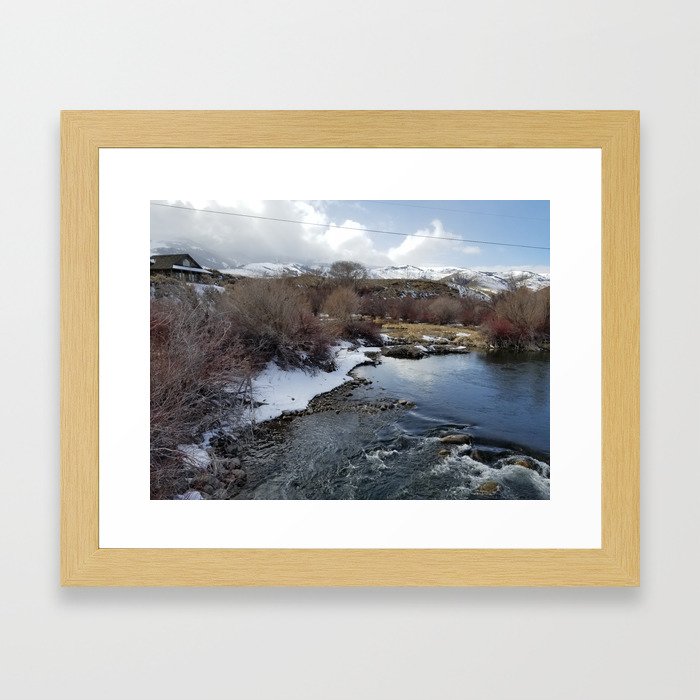 Winter River Awakening Framed Art Print