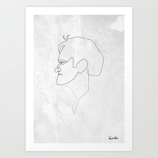 One line Quentin Tarantino Art Print