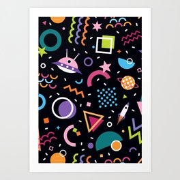 80's Space Vibes Art Print