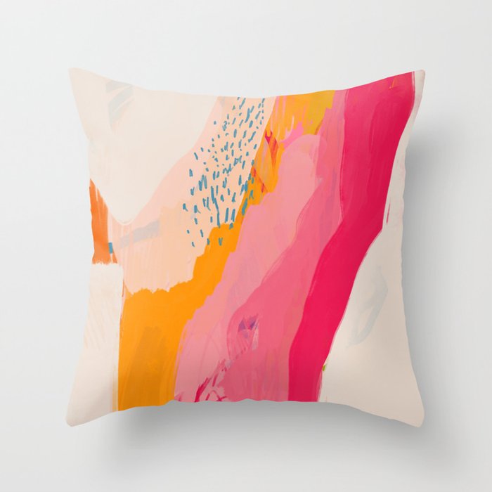 Abstract Line Shades Throw Pillow