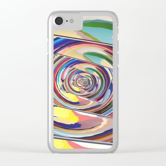 Spinning Colors Abstract Clear iPhone Case