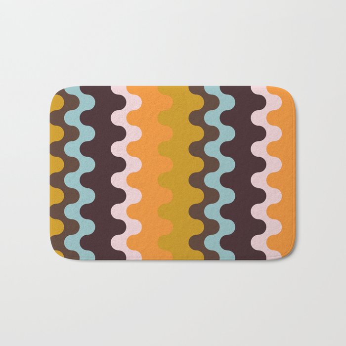 60s Retro Pattern Abstract #2 Bath Mat