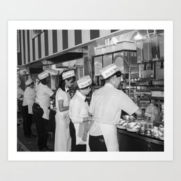 Inside Cafe Du Monde in New Orleans French Quarter Art Print