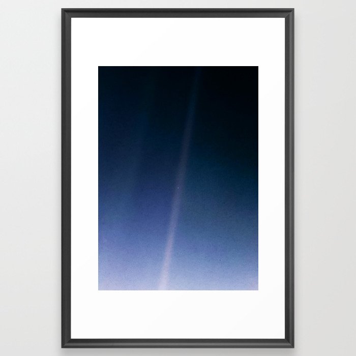 Pale Blue Dot — Voyager 1 (2020 revision) Framed Art Print