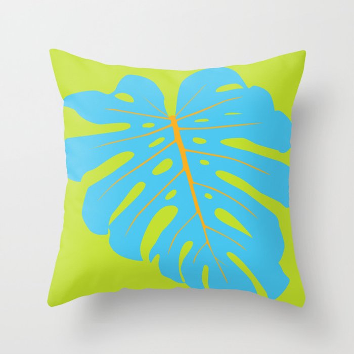 Tropical Leaf - Monstera Throw Pillow