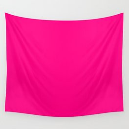 Neon Pink Solid Color Popular Hues - Patternless Shades of Pink Collection - Hex Value #FF007F Wall Tapestry