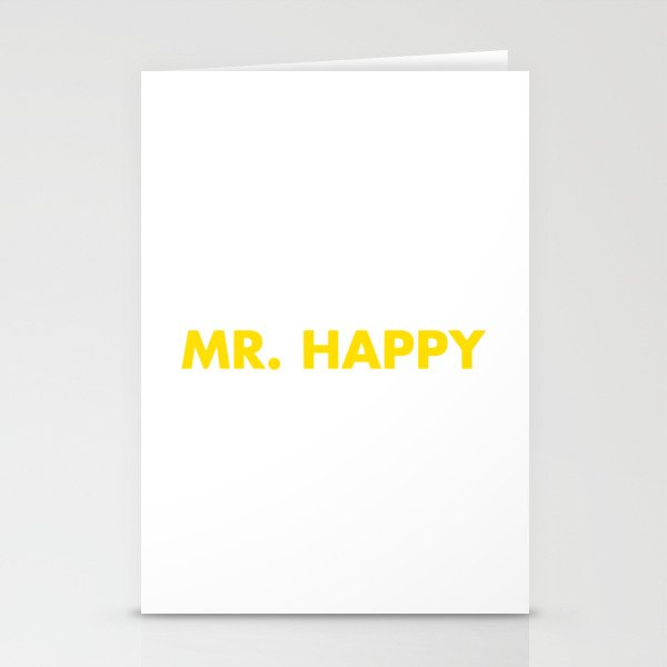 mr happy Stationery Cards