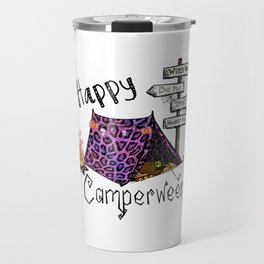 Happy Camperween witch camper halloween Travel Mug
