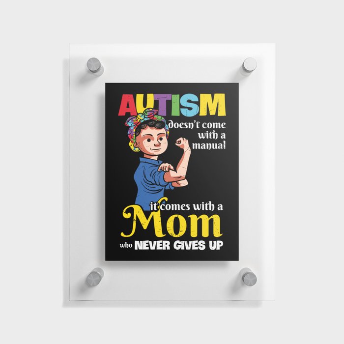 Autism Mom Vintage Floating Acrylic Print
