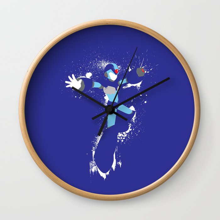 Mega Man X Splattery Design Wall Clock