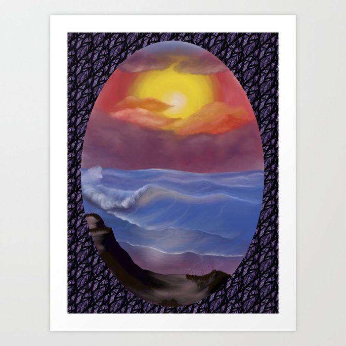 A Pastel Seascape Art Print