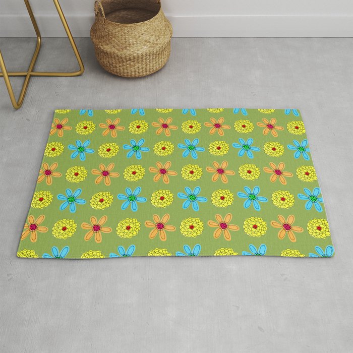 Groovy 70 S Flower Power Rug By Momsboxershorts Society6