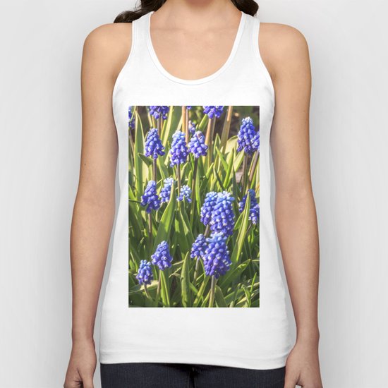 Grape hyacinths muscari Unisex Tank Top