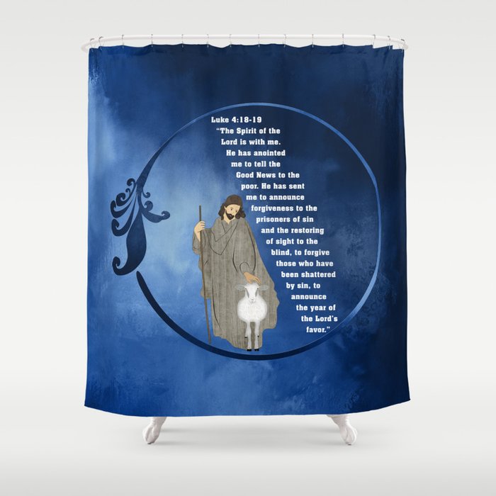 Jesus of Nazareth the Good Shepherd Shower Curtain