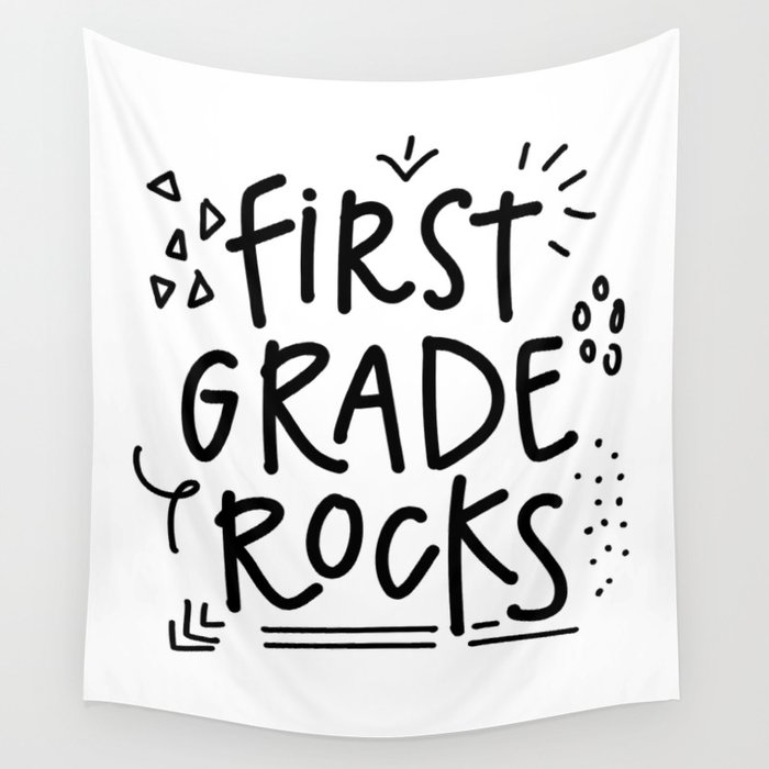 First Grade Rocks Wall Tapestry