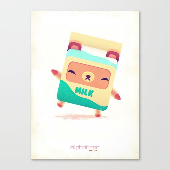 Milk Bear Canvas Print