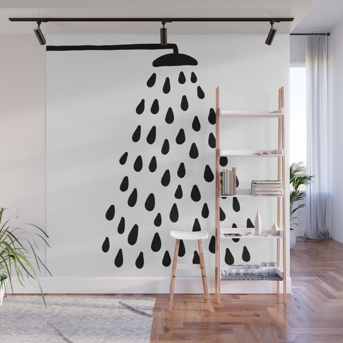 Shower In Bathroom Wall Mural By Bigmomentsdesign Society6