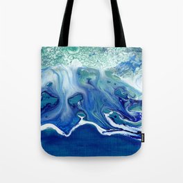 Melting Waves Abstract Tote Bag