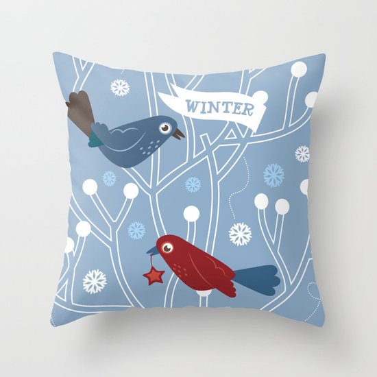 4 Seasons - Winter Throw Pillow