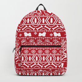 Havanese fair isle christmas sweater pattern dog breed gifts festive holidays Backpack | Pet, Digital, Graphicdesign, Pets, Festive, Dog, Pattern, Ugly Sweater, Holiday, Dogs 