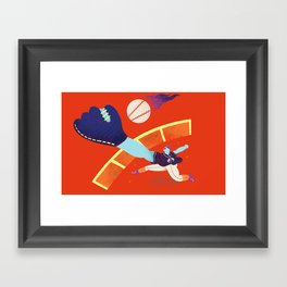 Baseball Fielder Framed Art Print