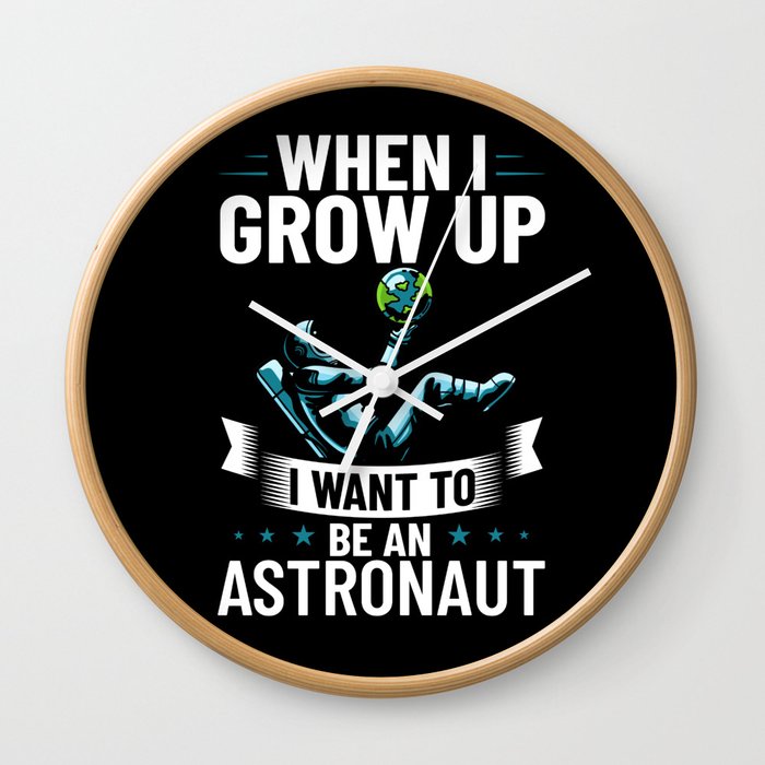 Future Astronaut Spaceman Cosmonaut Astronomy Wall Clock