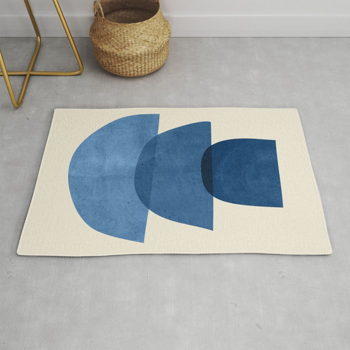 Abstract Shapes 37-Blue Rug