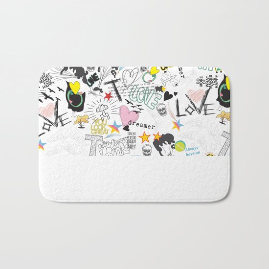 Pop Art ( Cartoon Pattern) V2 Bath Mat