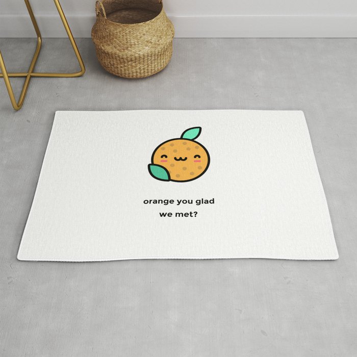 Scarica Gratis Images Just A Punny Orange Joke Rug By Misomiso Society6 le plus cool salutations
