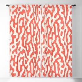 Living Coral Organic Pattern 2 Blackout Curtain