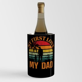 My first love my dad retro sunset Fathersday Wine Chiller