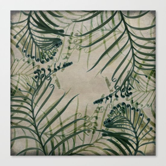 Cycas Leaves Abstract Canvas Print