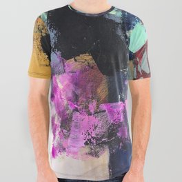 Color Burst Abstract All Over Graphic Tee