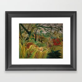 Henri Rousseau - Tiger in a Tropical Storm Framed Art Print