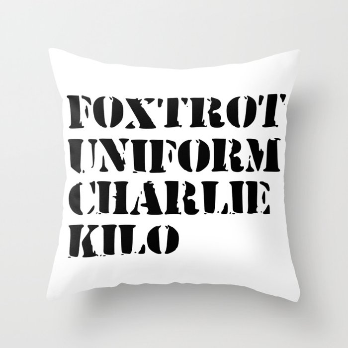army funny sayings Throw Pillow