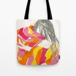 Woman, Early Stripes Tote Bag