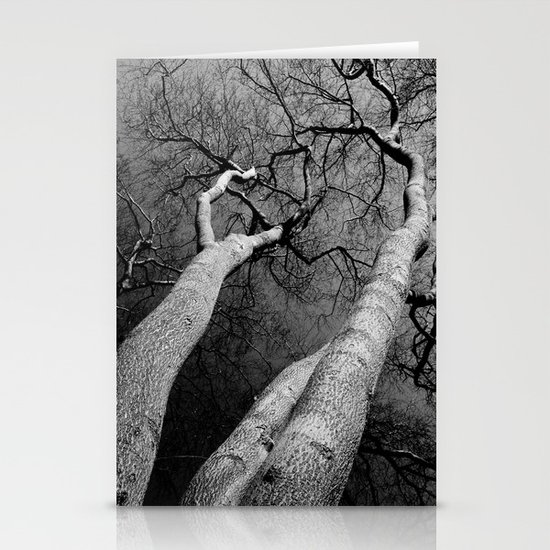 Monochrome Trees Stationery Cards