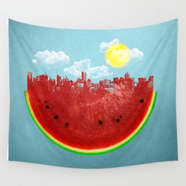 Watermelon City Wall Tapestry