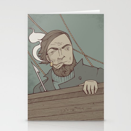 Ahab and the Whale Stationery Cards