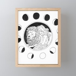 Astrological Love - Pisces and Leo Framed Mini Art Print