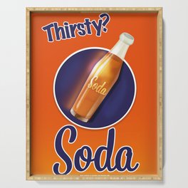 Vintage soda drink advert. Serving Tray