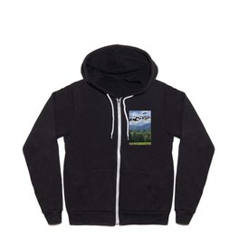 Scottish Highlands Landscape in Expressive and After Glow Zip Hoodie