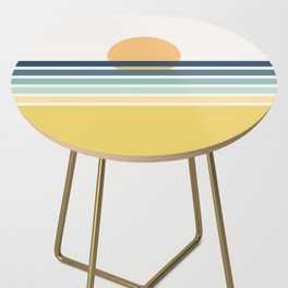 Blue and yellow geometric summer Side Table